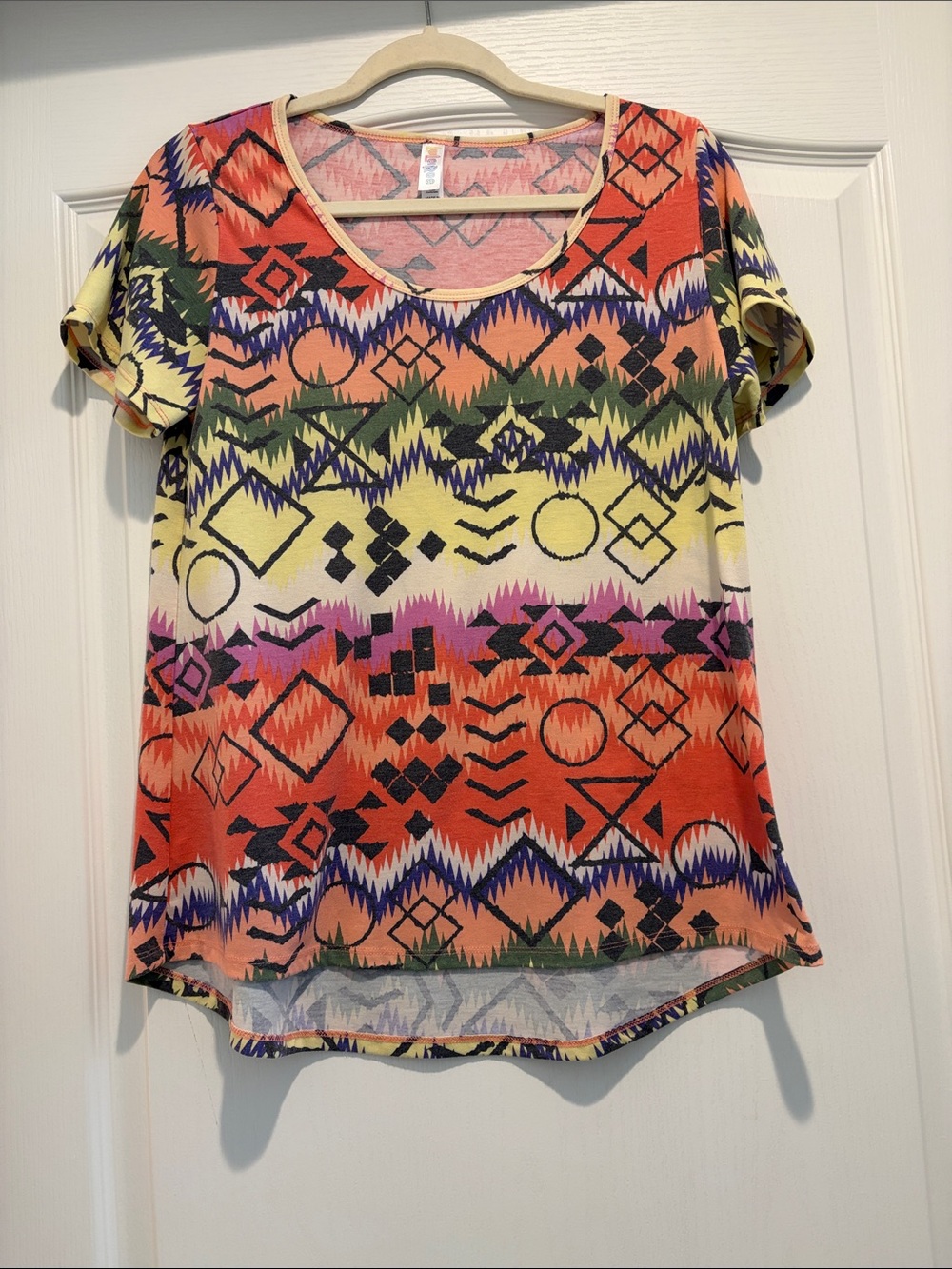 LuLaRoe Short Sleeve Tee in Red, Yellow, Green, Purple, Black